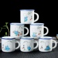 廠家經(jīng)典懷舊迷你搪瓷杯復(fù)古陶瓷杯小茶杯白酒杯禮品定制logo