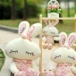批發(fā)供應(yīng)碎花田園兔 填充毛絨LOVE兔 咪兔大號布娃娃玩具偶