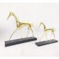 樣板房軟裝飾品電鍍鈦金馬擺件動物金屬招財工藝品高端酒店擺設(shè)品