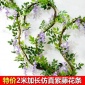 天熠林2米長(zhǎng)仿真紫藤花紫藤條長(zhǎng)豆花串花藤吊頂婚慶裝飾假花藤條