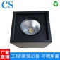 新款明裝LED斗膽燈成品全黑免開孔雙頭cob30w射燈一頭全白格柵燈